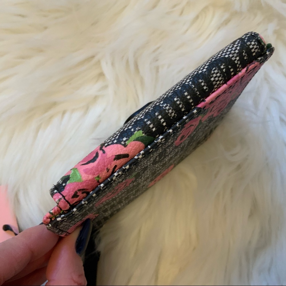 Juicy Couture Tab Card Case - NWT - Pink Bloom Black - Picture 10 of 11